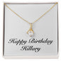 Happy Birthday Hillary - 18K Yellow Gold Finish Alluring Beauty Necklace