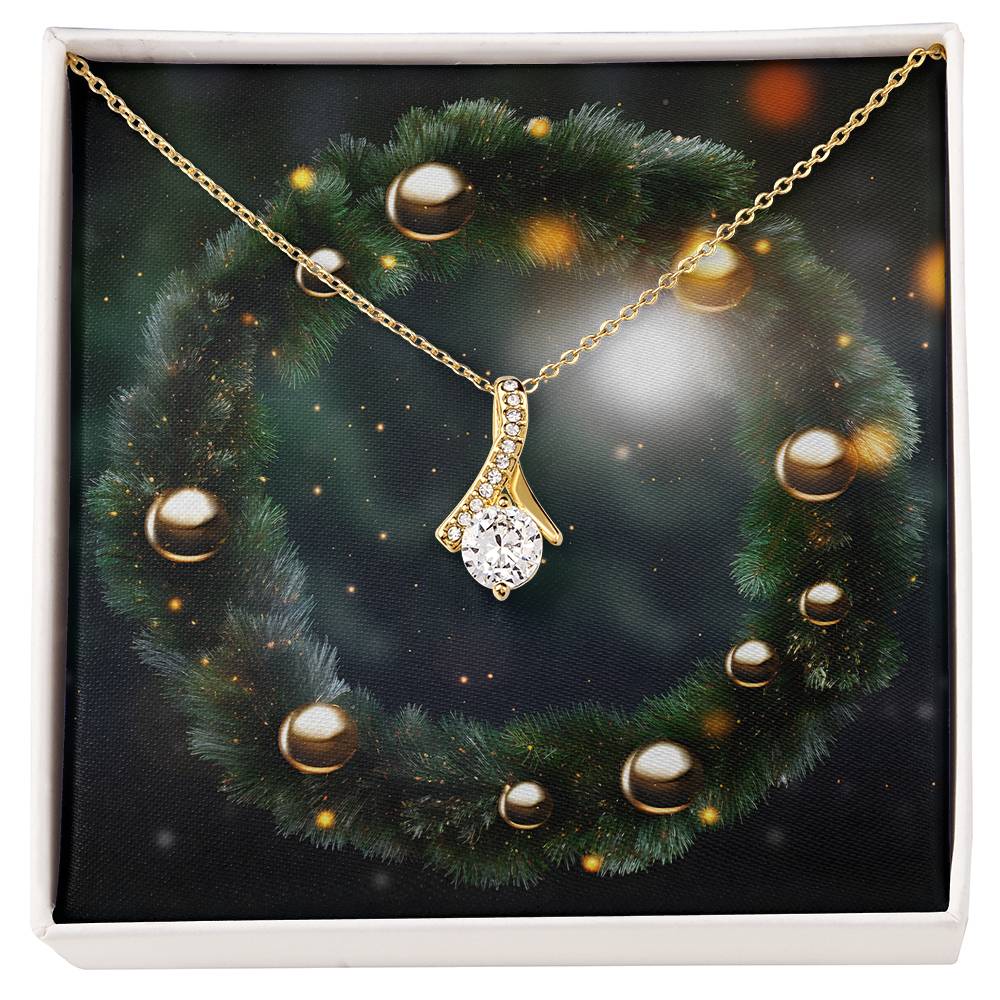 Christmas Background 110 - 18K Yellow Gold Finish Alluring Beauty Necklace