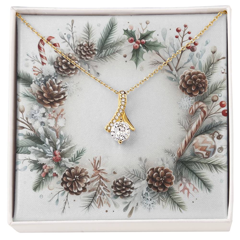 Christmas Background 091 - 18K Yellow Gold Finish Alluring Beauty Necklace