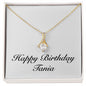 Happy Birthday Tania - 18K Yellow Gold Finish Alluring Beauty Necklace