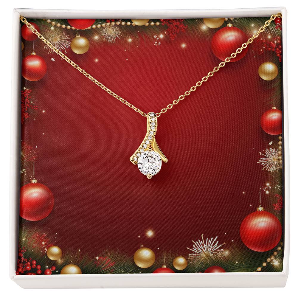 Christmas Background 011 - 18K Yellow Gold Finish Alluring Beauty Necklace