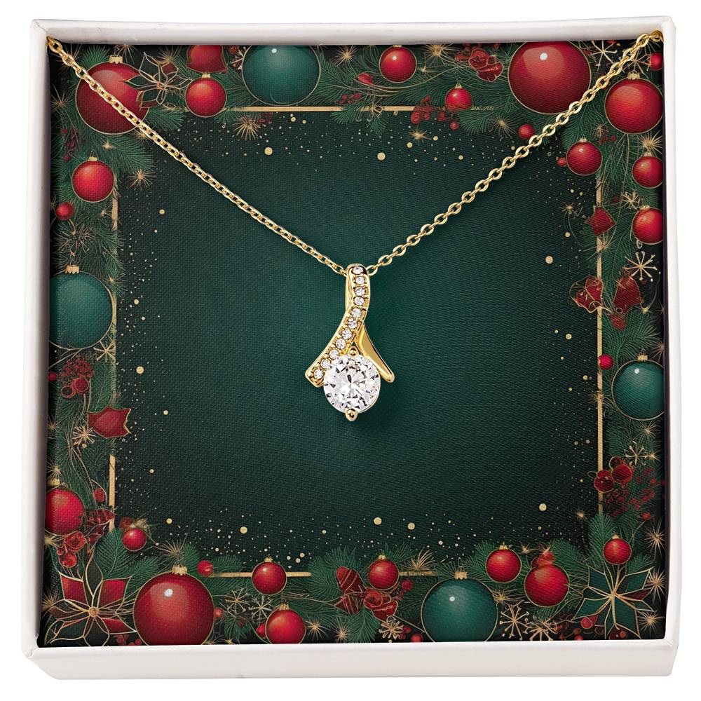 Christmas Background 070 - 18K Yellow Gold Finish Alluring Beauty Necklace