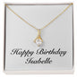 Happy Birthday Isabelle - 18K Yellow Gold Finish Alluring Beauty Necklace