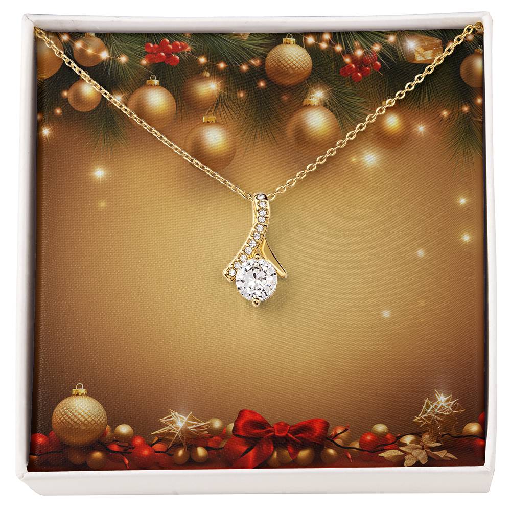 Christmas Background 006 - 18K Yellow Gold Finish Alluring Beauty Necklace