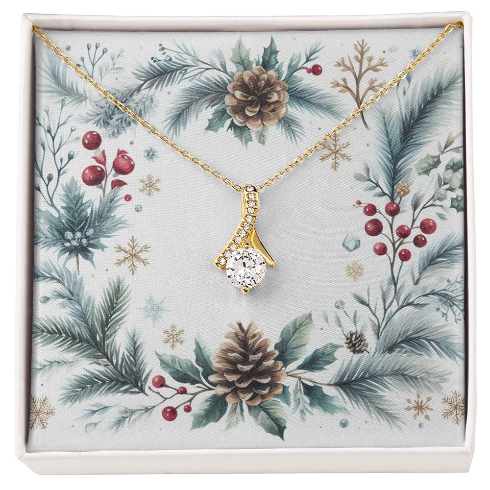 Christmas Background 092 - 18K Yellow Gold Finish Alluring Beauty Necklace