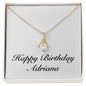 Happy Birthday Adriana - 18K Yellow Gold Finish Alluring Beauty Necklace