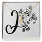 Botanical Monogram I - 18K Yellow Gold Finish Alluring Beauty Necklace