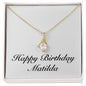 Happy Birthday Matilda - 18K Yellow Gold Finish Alluring Beauty Necklace