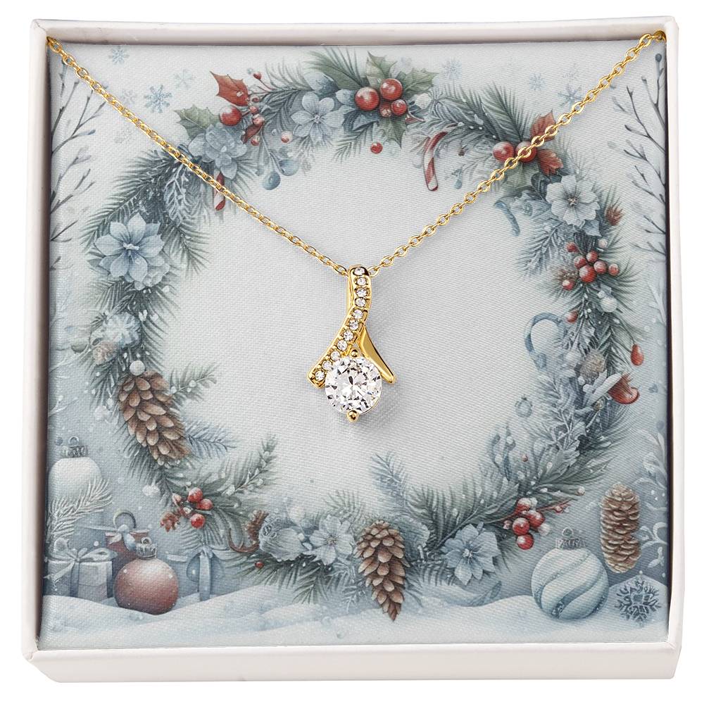Christmas Background 082 - 18K Yellow Gold Finish Alluring Beauty Necklace