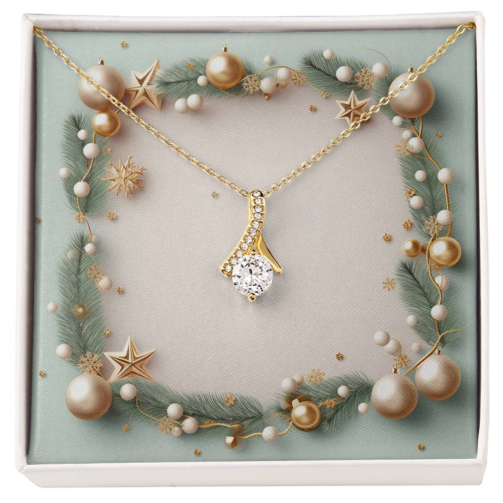 Christmas Background 001 - 18K Yellow Gold Finish Alluring Beauty Necklace