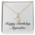 Happy Birthday Alejandra - 18K Yellow Gold Finish Alluring Beauty Necklace