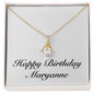 Happy Birthday Maryanne - 18K Yellow Gold Finish Alluring Beauty Necklace