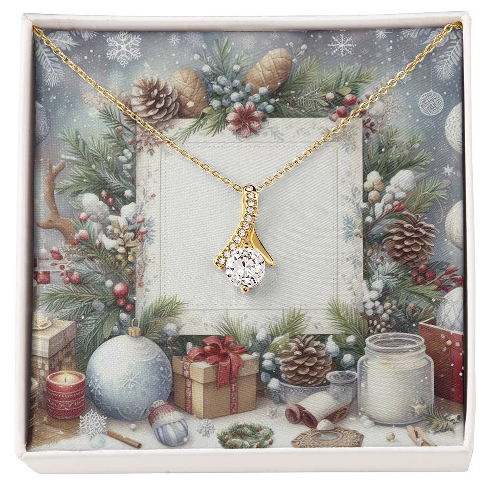 Christmas Background 079 - 18K Yellow Gold Finish Alluring Beauty Necklace