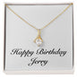 Happy Birthday Jerry - 18K Yellow Gold Finish Alluring Beauty Necklace
