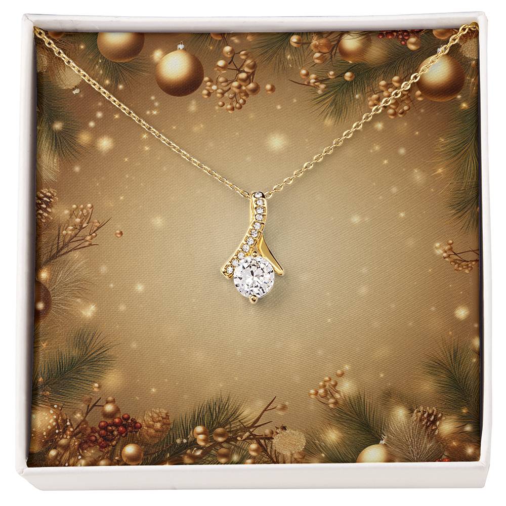 Christmas Background 007 - 18K Yellow Gold Finish Alluring Beauty Necklace