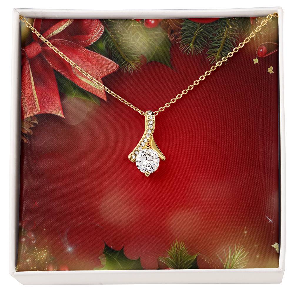 Christmas Background 095 - 18K Yellow Gold Finish Alluring Beauty Necklace