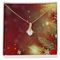 Christmas Background 098 - 18K Yellow Gold Finish Alluring Beauty Necklace
