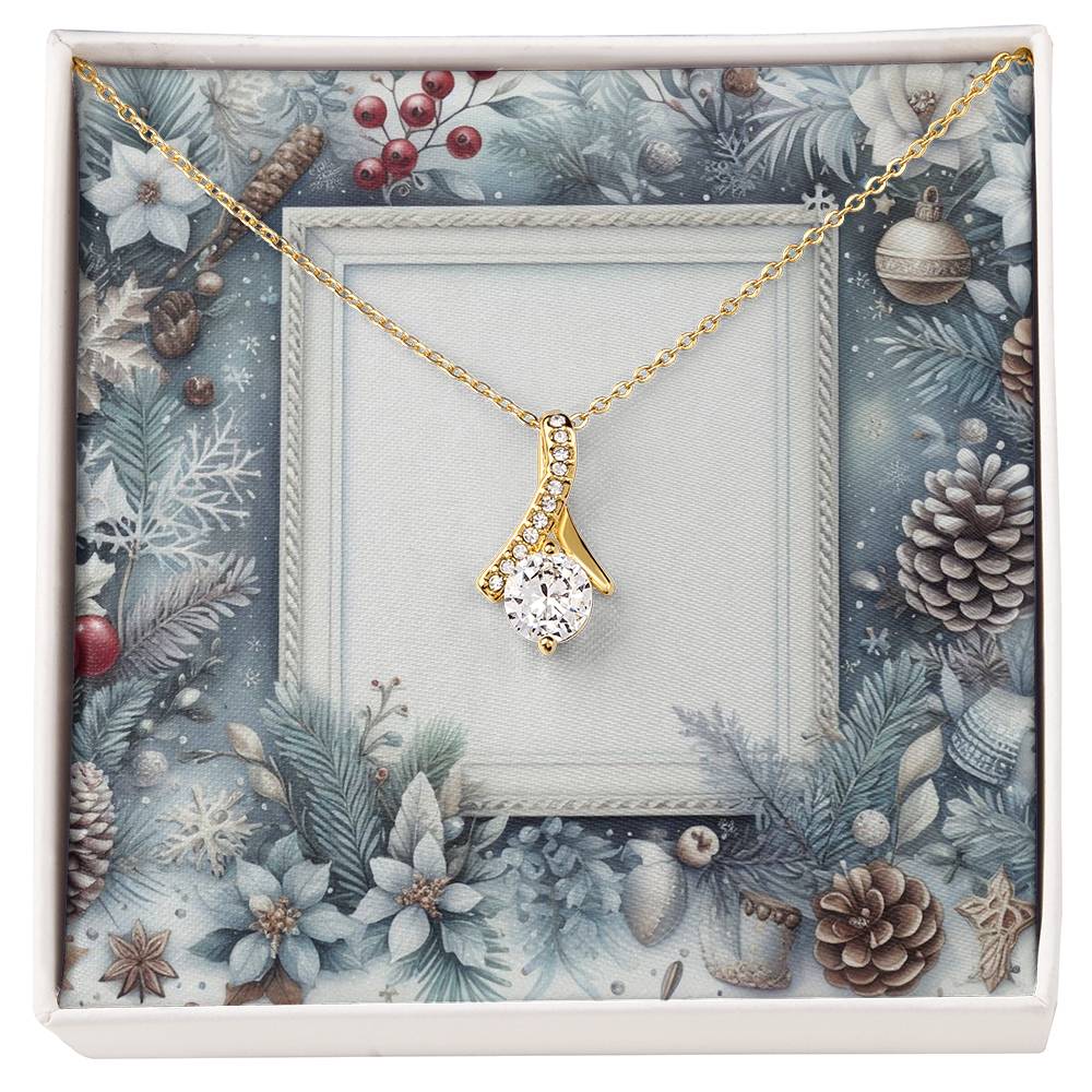 Christmas Background 087 - 18K Yellow Gold Finish Alluring Beauty Necklace