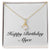 Happy Birthday Alyce - 18K Yellow Gold Finish Alluring Beauty Necklace