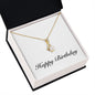 Happy Birthday - 18K Yellow Gold Finish Alluring Beauty Necklace