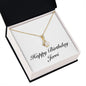 Happy Birthday Jerri - 18K Yellow Gold Finish Alluring Beauty Necklace