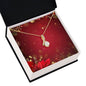 Christmas Background 099 - 18K Yellow Gold Finish Alluring Beauty Necklace