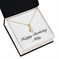 Happy Birthday Abby - 18K Yellow Gold Finish Alluring Beauty Necklace