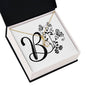 Botanical Monogram B - 18K Yellow Gold Finish Alluring Beauty Necklace