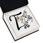 Botanical Monogram T - 18K Yellow Gold Finish Alluring Beauty Necklace