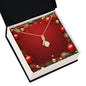 Christmas Background 011 - 18K Yellow Gold Finish Alluring Beauty Necklace