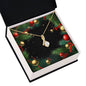Christmas Background 125 - 18K Yellow Gold Finish Alluring Beauty Necklace