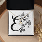 Botanical Monogram E - 18K Yellow Gold Finish Alluring Beauty Necklace