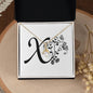 Botanical Monogram X - 18K Yellow Gold Finish Alluring Beauty Necklace