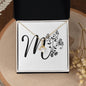 Botanical Monogram M - 18K Yellow Gold Finish Alluring Beauty Necklace