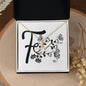 Botanical Monogram F - 18K Yellow Gold Finish Alluring Beauty Necklace