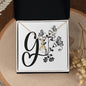 Botanical Monogram G - 18K Yellow Gold Finish Alluring Beauty Necklace