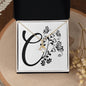 Botanical Monogram C - 18K Yellow Gold Finish Alluring Beauty Necklace