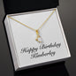 Happy Birthday Kimberley - 18K Yellow Gold Finish Alluring Beauty Necklace