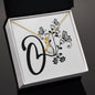 Botanical Monogram O - 18K Yellow Gold Finish Alluring Beauty Necklace