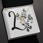 Botanical Monogram L - 18K Yellow Gold Finish Alluring Beauty Necklace