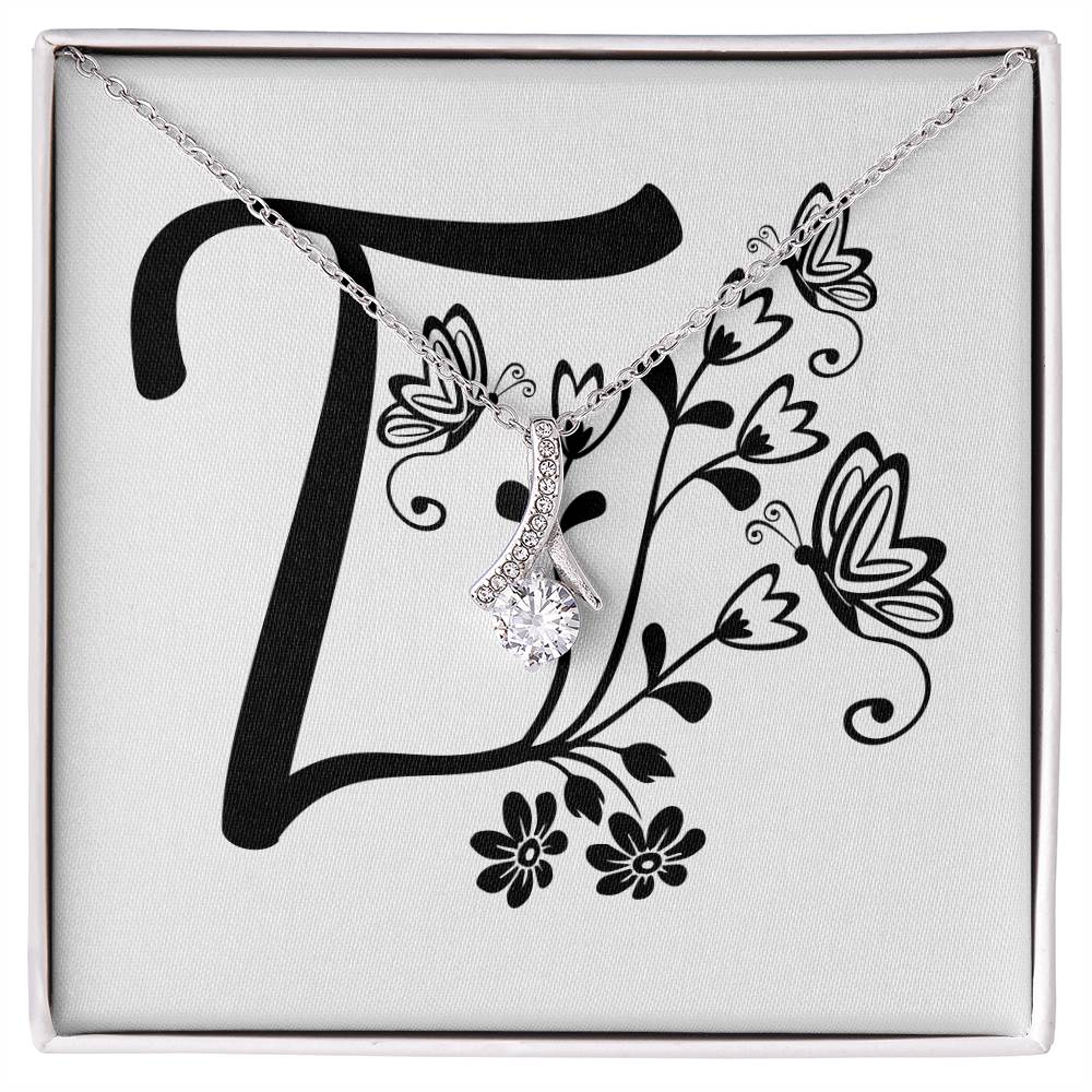 Botanical Monogram T - Alluring Beauty Necklace
