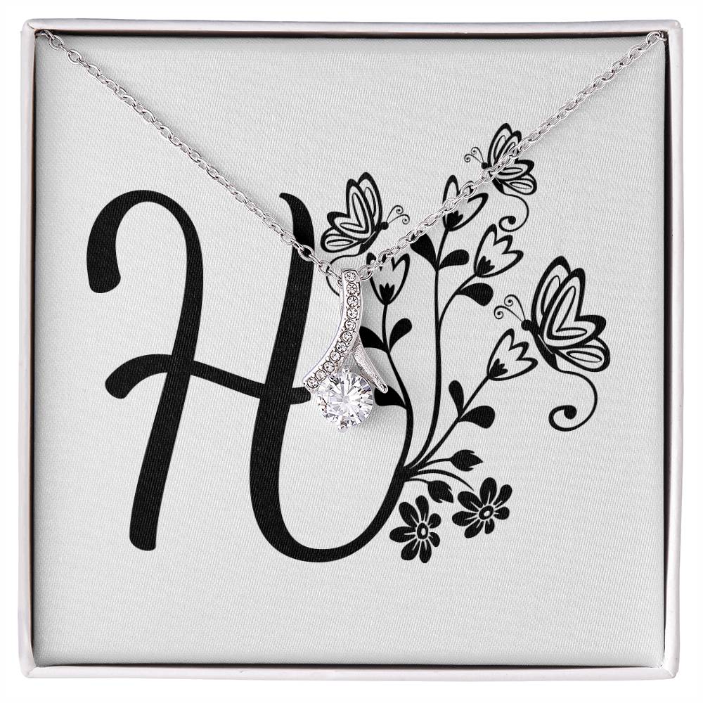 Botanical Monogram H - Alluring Beauty Necklace