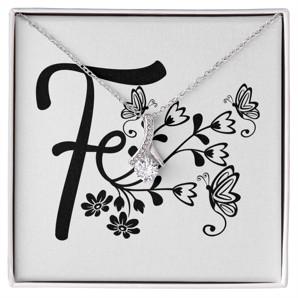 Botanical Monogram F - Alluring Beauty Necklace