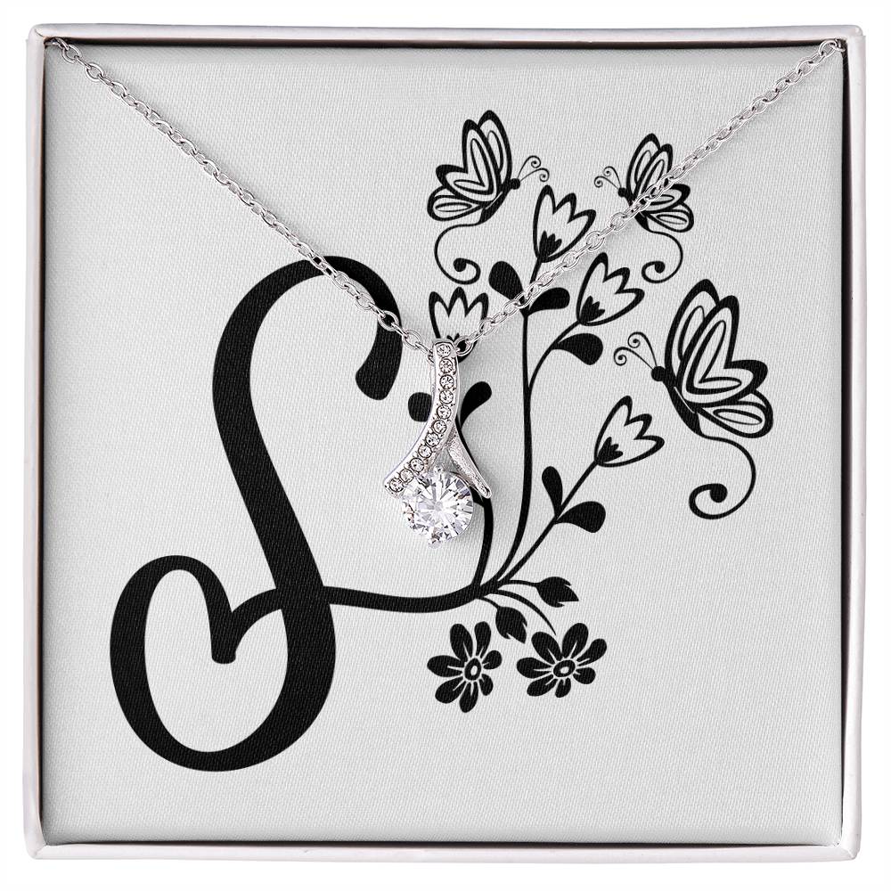 Botanical Monogram S - Alluring Beauty Necklace