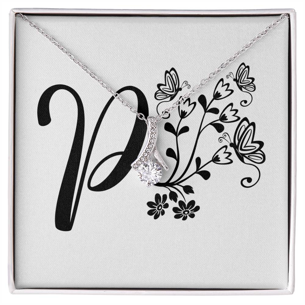 Botanical Monogram P - Alluring Beauty Necklace