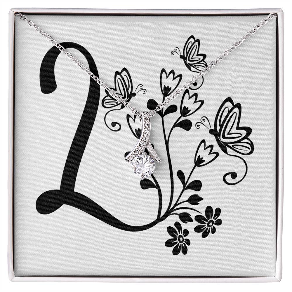 Botanical Monogram L - Alluring Beauty Necklace