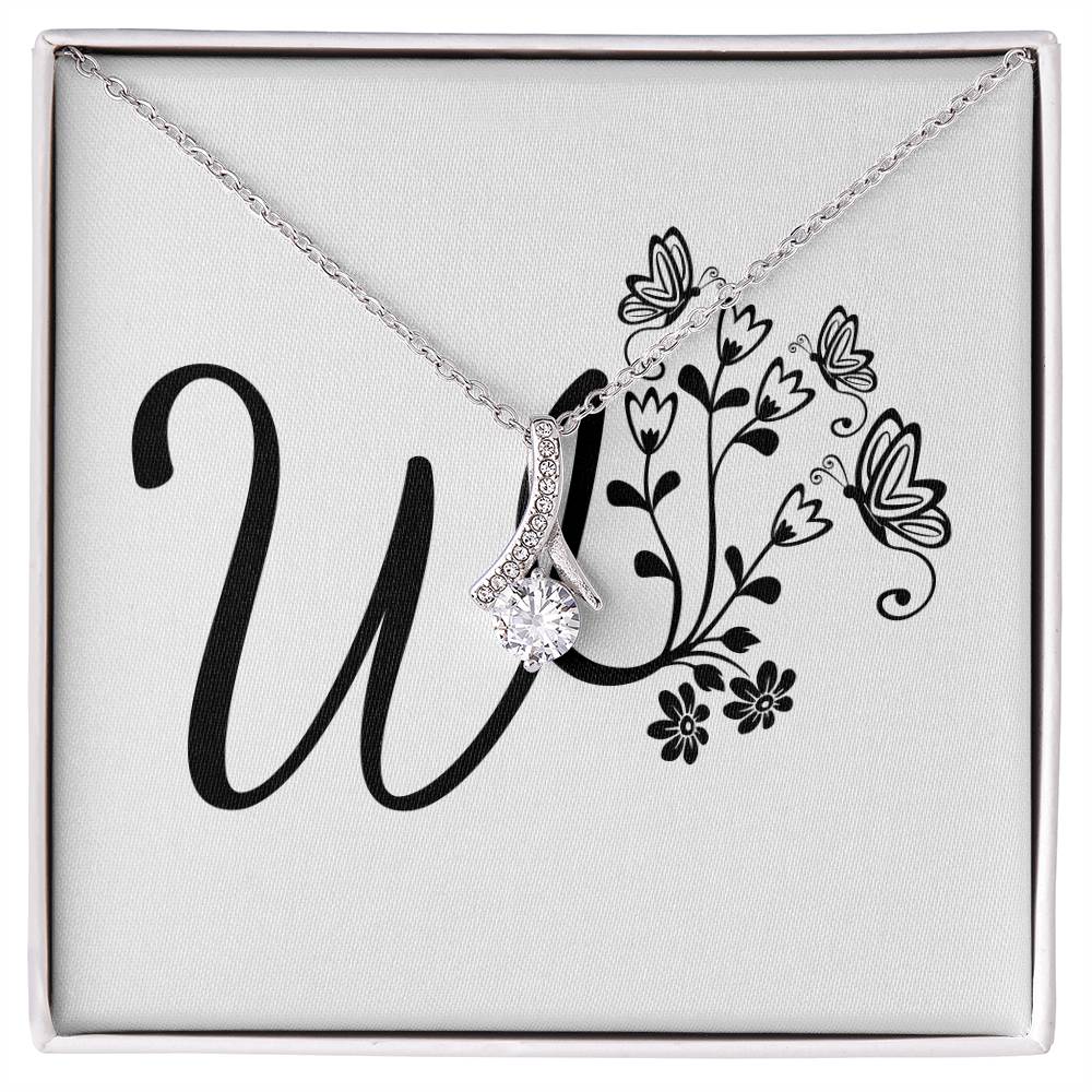Botanical Monogram W - Alluring Beauty Necklace