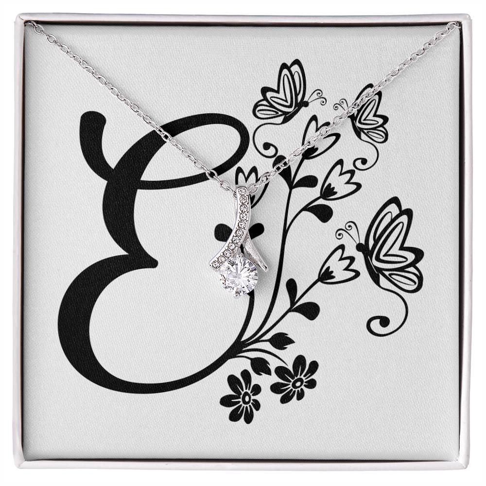 Botanical Monogram E - Alluring Beauty Necklace