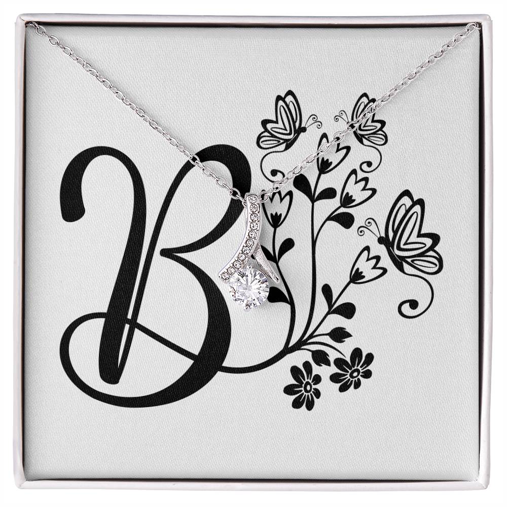 Botanical Monogram B - Alluring Beauty Necklace