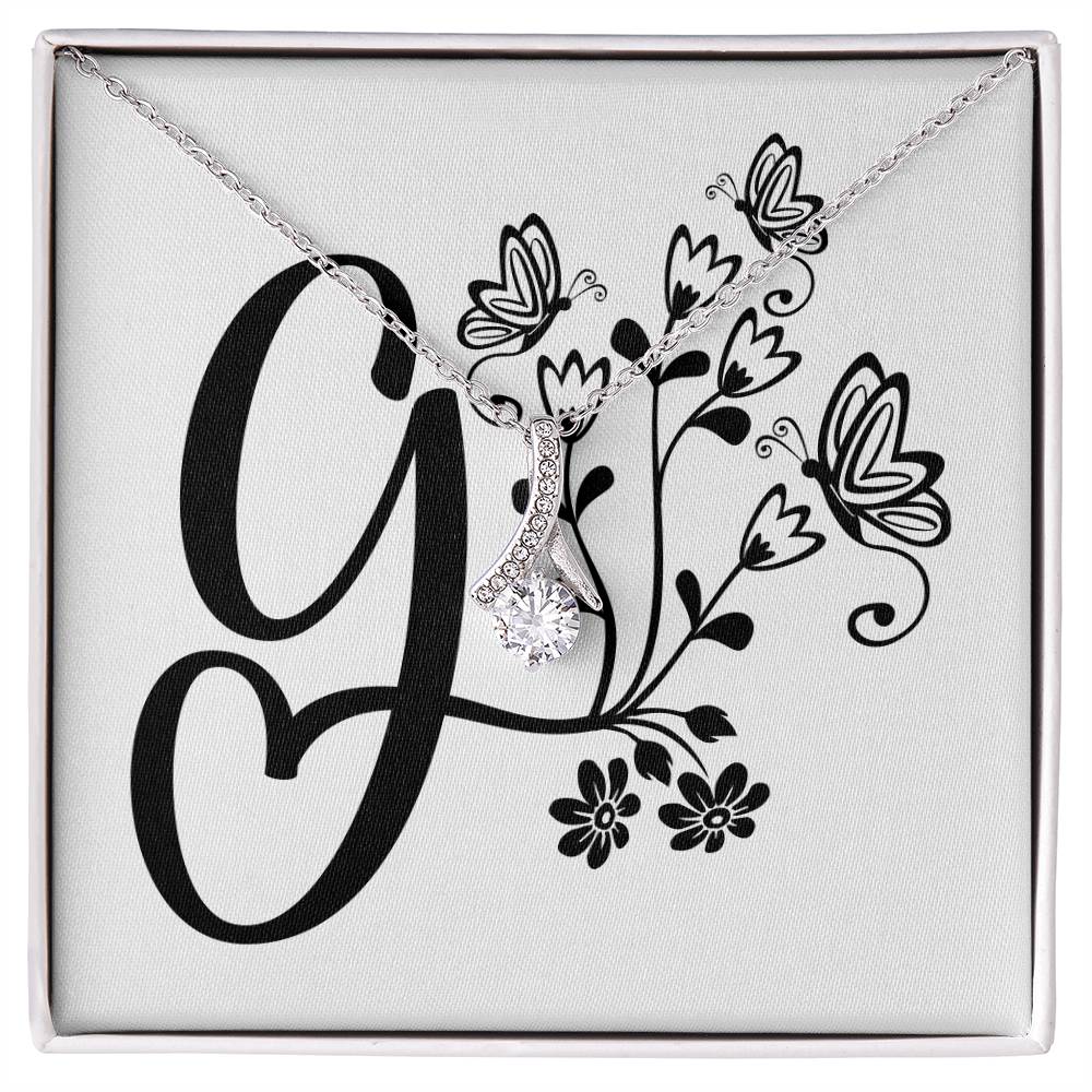 Botanical Monogram G - Alluring Beauty Necklace